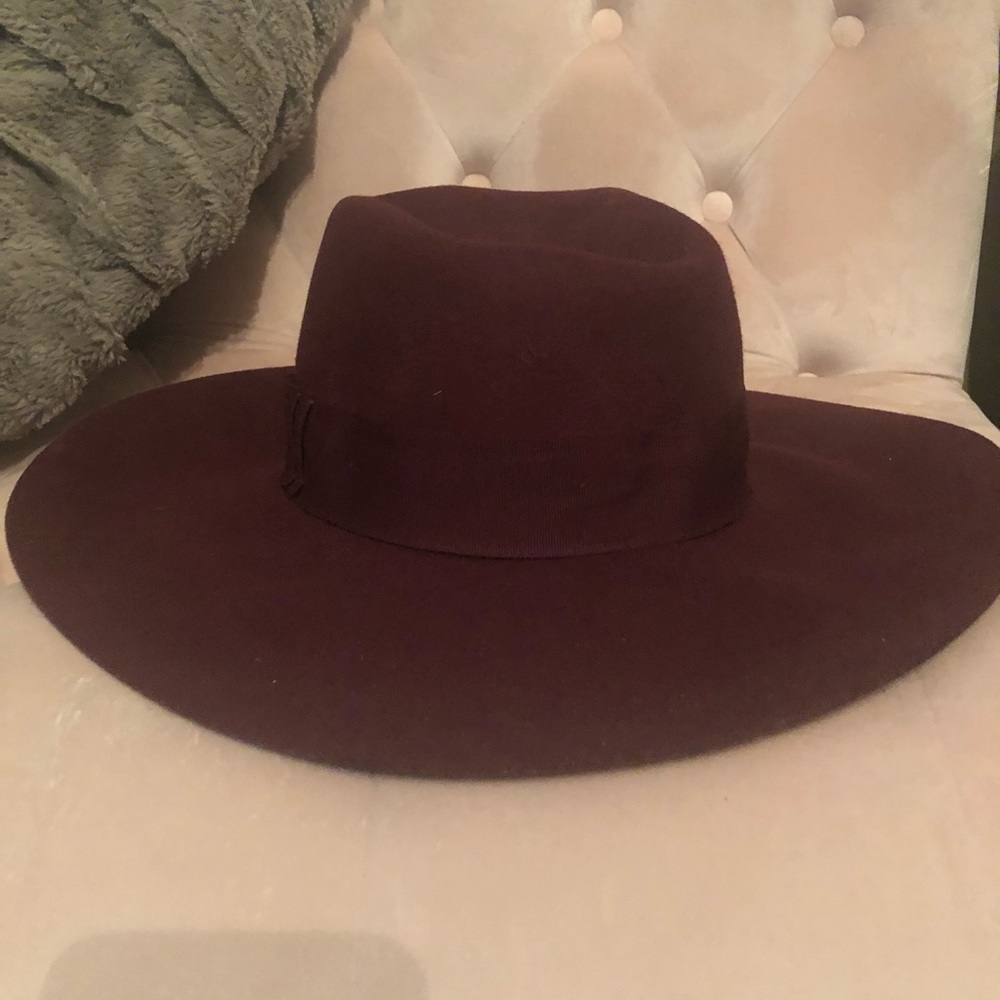 Burgundy hat